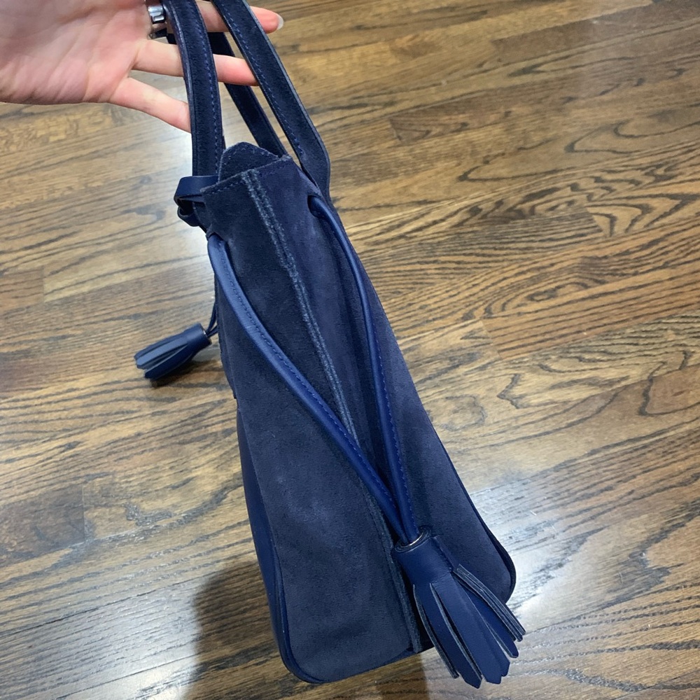 Good Condition Longchamp Penelope Fantaisie Small Tote Bag Navy Blue - Picture 5 of 16